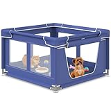 HOHOMETIC Hunde-Laufstall 42 × 42 Zoll, Welpenlaufstall mit Tor für Welpen, kleine und...
