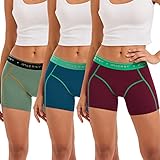 INNERSY Damen Boxershorts Baumwolle Sport Unterwäsche Frauen Lange Unterhose Panties 3er Pack...