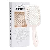 SamHab Haarbruste (Beige) Entwirrungsbürste, Bürste zum Entwirren, Detangling hair brush for curly...