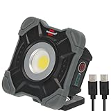 Brennenstuhl Akku LED Arbeitsstrahler SH 1000 MAC (1000lm, IP54, Akku LED Arbeitsleuchte mit Magnet...