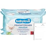 Babylove Feuchttücher sensitive 160 Tücher, Ohne Alkohol, Ohne Parfum, Vegan, pH-hautneutral...