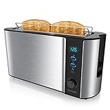 Arendo - Automatik Toaster Langschlitz - mit Defrost Funktion - warmhaltende Doppelwandkonstruktion...