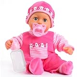 Bayer Design 93800-pink 93825AA Babypuppe First Words, Schlafaugen, spricht 24 Babylaute, weicher...