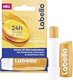 Labello Mango Shine, duftender Lippenpflegestift mit natürlichen Ölen und Mangoaroma, pflegender...