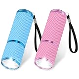 AXFEE LED Taschenlampe, 2 Stück Wasserdicht Taschenlampe Klein Hell mit 9 LED, Aluminium...