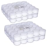 pajoma® Teelichte 100 Stück, Weiß | unbeduftete Teelichter | Brenndauer: 8 Std. - 20 g...