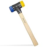 Wiha Schonhammer Safety I weich/mittelhart I Hickory-Holzstiel I Rund-Schlagkopf Ø 30 mm I...