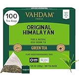 VAHDAM, Grüner Tee Von Himalaya (100 Teebeutel) 100% Reiner & Aromatischer | Natürliche Grüntee...