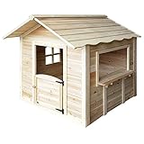 HOME DELUXE - Spielhaus - DER GROßE PALAST Natur -118 x 138 x 132 cm - ohne Bank - FSC...