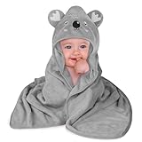 Aolso Kapuzenhandtuch Baby, 80 x 80 cm, Baby Badetuch Set, Babyhandtuch mit Kapuze, weich und...