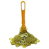 MR CHIPS Bingo Magnetstab & 1/4 Zoll gelbe Kunststoffchips mit Metallringen – 200 verbesserte...