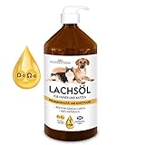 1 Liter Lachsöl für Hunde, 100% reines Öl aus schottischem Lachs für Hunde, Katzen und Pferde,...