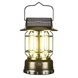 Solarbetriebene Campinglaterne: Tragbare Solarlampe, wasserdichte Taschenlampe für Fremde,...