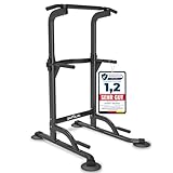 DH FitLife Power Tower Dip Station | Klimmzugstange Freistehend | Dip Barren Rückentrainer |...