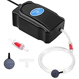 Flintronic Aquarium Luftpumpe, 3W Leise Sauerstoffpumpe mit Rückschlagventil, 2L/min Luftpumpen Kit...