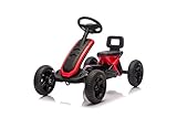NINODOVAE Kinder Go-Kart, Pedal Go-Kart mit verstellbarem Sit, aufblasbare Eva-Reifen, für Kinder...
