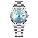 CADISEN Automatik Uhr Herren Mechanische Automatikuhr Saphirglas Und Rostfreier Stahl Wasserdicht...