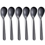 FULLYWARE Demitasse Espressolöffel, matt schwarz, Edelstahl, satiniert, Kaffeelöffel,...