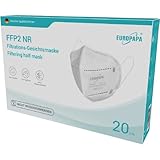 EUROPAPA 20x FFP2 Weiss Masken Atemschutzmaske 5-Lagen Staubschutzmasken hygienisch einzelverpackt...