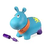 B. toys Hüpftier Hippo mit Handpumpe – 42cm Aufblasbarer Blauer Hüpfball in Tierform für Kinder...
