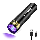 DARKBEAM UV Taschenlampe uv Lampe 395nm Licht Wiederaufladbar, Woodsche Lampe Schwarzlichtlampe USB...