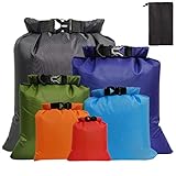 6 Stück wasserdichte Aufbewahrungsbeutel, 1,5/2,5/3/3,5/5/8L Lightweight Trockenbeutel Polyester...