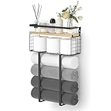 Yahbrra Handtuchhalter Badezimmer Klopapier Aufbewahrung Badezimmermöbel: mit Ablage Handtuchstange...