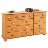 IDIMEX Kommode Schubladenschrank Landhauskommode Sideboard Colmar mit 12 Schubladen, Muschelgriffe,...