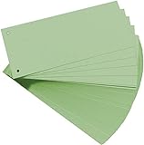 Oxford Trennstreifen, aus Karton, gelocht, 190 g/m², grün, 100 Stück
