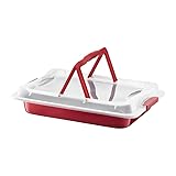 AMBITION Backblech 3in1 mit Transporthaube 42 x 29 x 9,5 cm Kuchen Transportbox Backform Auflaufform...