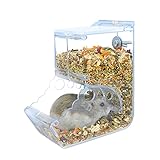 Andiker Automatischer Hamster-Futterstation, 400 ml, transparentes Acryl, Futterautomat für...