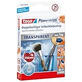 tesa Powerstrips transparent Deko - doppelseitige Klebestreifen für leichte Dekorationen, bis zu...