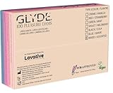 Glyde Dams MIX - 100 Latex-Schutztücher - farbige Lecktücher mit Duft (Cola, Erdbeere, Vanille,...