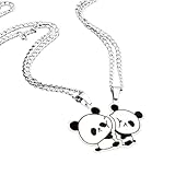 Panda Paare Halskette 2 Stück Panda Freundschaft Haslkette BFF Kette Freundschaftsketten Partner...