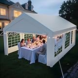 arvioo Pavillon 4x6, Mach Dein Garten zur Partyzone, Partyzelt mit 2 Seitenwänden & 2 Giebelteilen,...