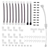 ORFOFE Rgb LED Lichtleisten Verbinder Polig Solderless LED Strip Jumper Flexibel Langebig ohne...
