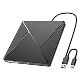 Umaniy Externes CD DVD Laufwerk, USB 3.0 & USB-C CD/DVD Laufwerk Extern, CD DVD +/-RW ROM Brenner...