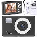 Digitalkamera 1080p Fotoapparat Digital Kamera mit 128G Karte Fotokamera mit Batterie Einfache...