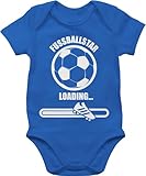 Shirtracer Baby Body Junge Mädchen - Zur Geburt - Fussballstar loading - 3/6 Monate - Royalblau -...