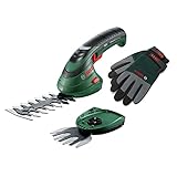 Bosch Akkukanten-Scheren-Set Isio (3,6 V, Klingenlänge: 12 cm, Zahnabstand: 8 mm, inklusive...