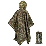 Azeekoom Regenjacke Regenponcho, Regenmantel Wasserdicht Unisex Camping Zelt Campingdecke 3 in 1...