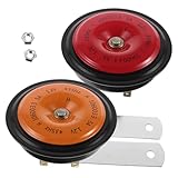 Ciieeo 2 Stück Universelles Auto Horn Kit Tiefton Wasserdichte Lautstarke Signalhörner für...