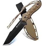 DRACHENADER Tanto Messer B-ER-TANTO POINT, Jagdmesser 13 cm Klingenlänge, 5Cr14MoV Stahl, Full Tang...