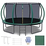 SAIBERTAN Trampolin Outdoor Ø 244/305/366cm | EN-71-Zertifizierung | Rundes Gartentrampolin für...