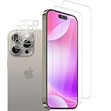 2 Stück für Panzerglas für iPhone 16 Pro Schutzfolie & 2 Stück Kameraschutz, 9H Panzer Schutz...