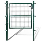 Sonnewelt Gartentor Grün 125x100cm Gartentür mit Schloss Zauntür für Garten Tor Gartenpforte...