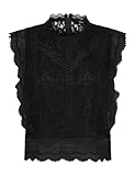 ONLY Damen Onlkaro S/L Lace Top WVN, Schwarz, XS