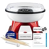 GOURMETmaxx Zuckerwattemaschine für Zuhause mit Zubehör | Retro Cotton Candy Machine Nostalgie mit...
