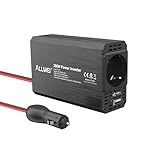 ALLWEI 300W Spannungswandler 12V 230V Wechselrichter mit USB-C PD27W-Typ-C & USB Anschluss - für...