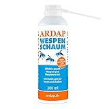 ARDAP Wespenschaum-Spray 300ml inkl. Sprührohr - Mit Sofort- & Langzeitwirkung zur Bekämpfung von...